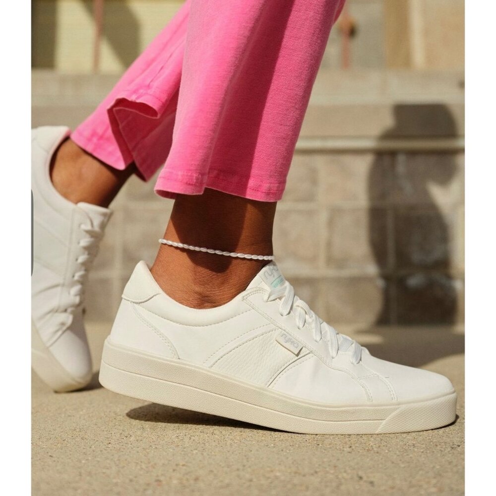 Ryka Viv Classic Oxford Lace Up Size 7M EU 37 White Leather Sneakers Women's NWO - Picture 6 of 12